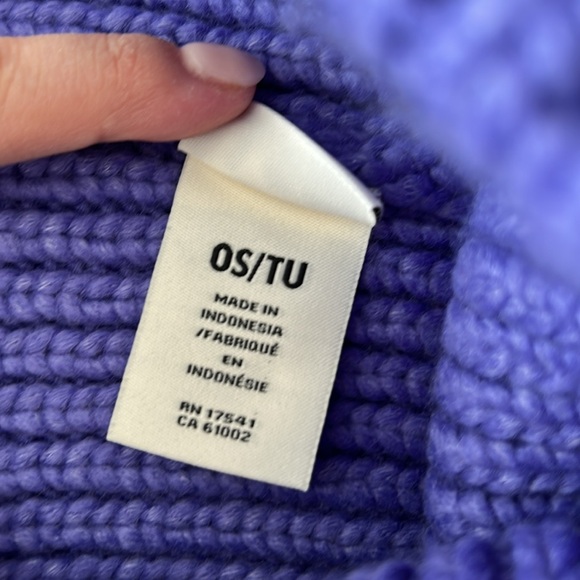 NWT UGG Chunky Rib Knit Beanie in Lupine Purple OS One Size Fits Most - Picture 6 of 6